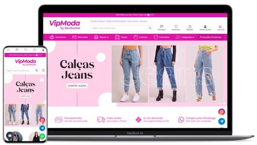 Layout de uma loja virtual e e-commerce