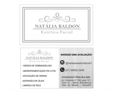 Cartão de visita com design profissional e moderno.